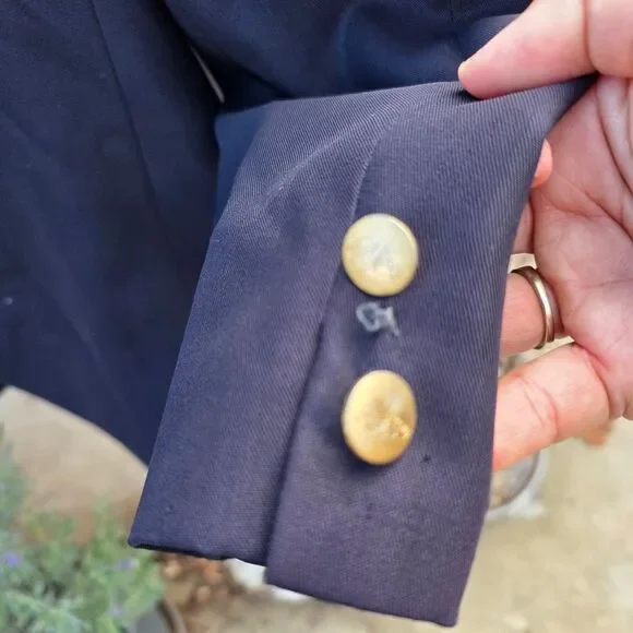 Giorgio Armani le collezioni oversized double breasted blazer gold buttons